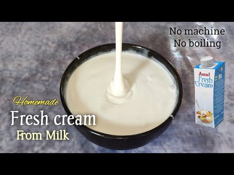 Homemade Fresh Cream like market style | No machine,no boiling required