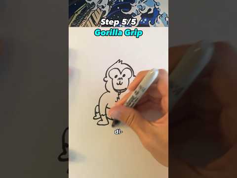 How to Draw a Gorilla 🦍 #comedy #drawingtutorial #gorilla #funny