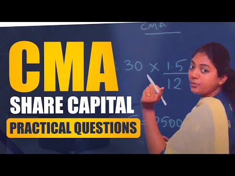 CS Executive CMA Share Capital Practical Questions | Shilpis Academy #cma