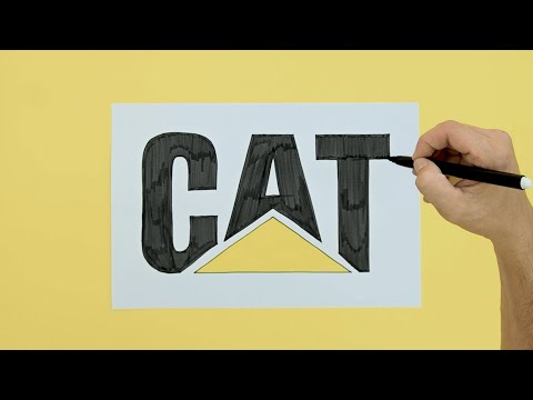 How to draw Caterpillar logo