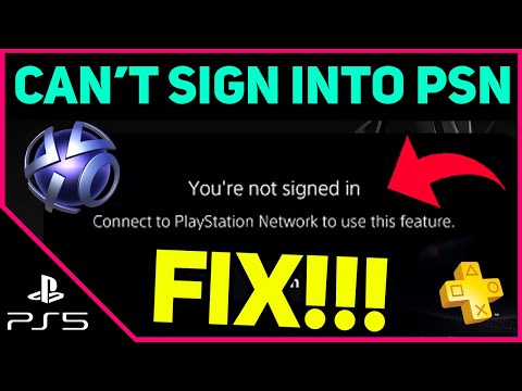 PS5 CAN'T SIGN INTO PSN EASY FIX!