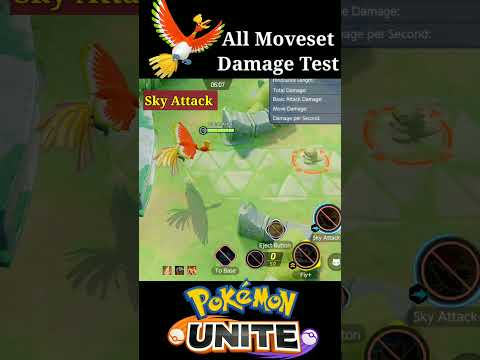 Ho-oh All Moveset Damage Test 💥|| Pokemon unite Public Test Server