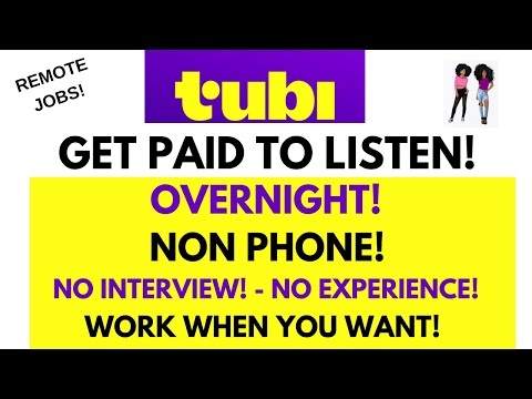 Tubi Hiring Overnight Non Phone Remote Jobs No Interview Work From Home Jobs No Experience