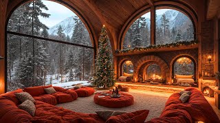 Crackling Christmas Fireplace Sounds with Christmas Jazz Relaxing Music 🔥 Warm Christmas Ambience 🎄