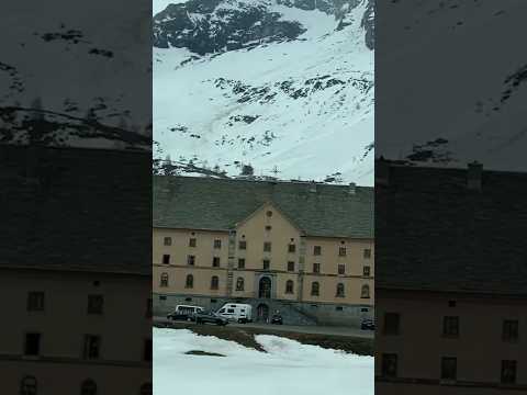 The Simplon Hospice on the Simplon Pass, a mountain pass connecting Switzerland and Italy.