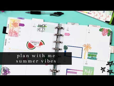 Plan with Me: Summer Vibes // Classic Happy Planner | Plans by Rochelle