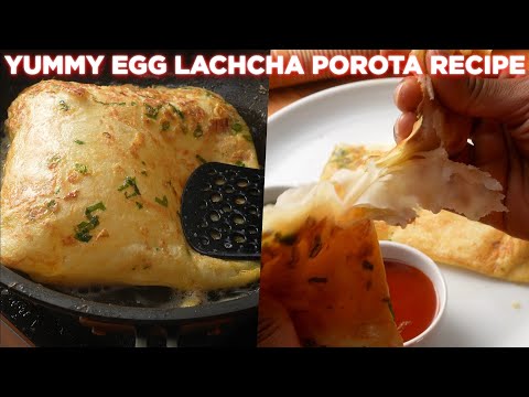 Yummy Egg Lachcha Porota Recipe