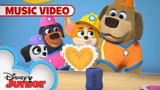 Pupstruction Music Video 🎶 | Building Love 💞 | @disneyjr​