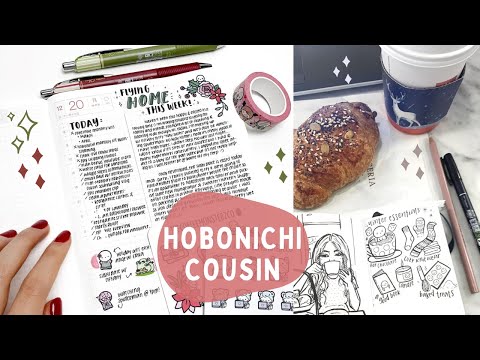 Christmas Journaling Vlog: Flying Home for the Holidays | Hobonichi Cousin Planner