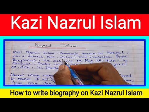 Kazi Nazrul Islam| Easy writing on Kazi Nazrul Islam |Biography writing | Easy writing| WBEDUCATION