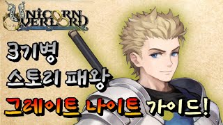 유니콘 오버로드 그레이트 나이트 3 기병 가이드 (클라이브,아델,르노,제롬) Uniconr Overlord