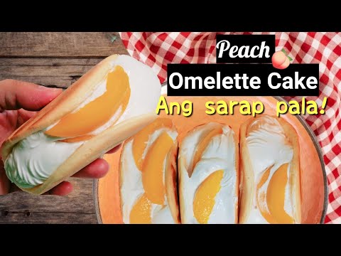 HOW TO MAKE KOREAN OMELETTE CAKE /PEACH OMELETTE CAKE