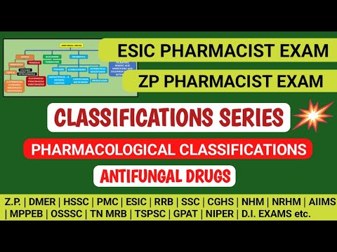 Antifungal drugs classification | ESIC PHARMACIST EXAM PREPARATION | ZP PHARMACIST EXAM PREPARATION