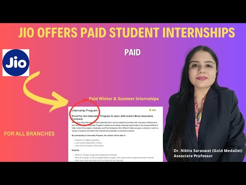 Jio Paid Internship 2025 for All Branches | High Stipend & Easy Application Process