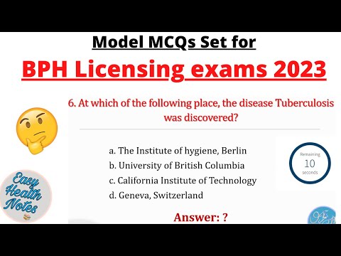 Public Health model questions with answers।। BPH Licensing exams