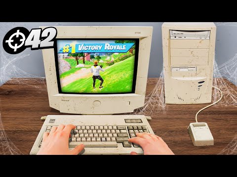 I Tried the OLDEST Gaming Setup! - Fortnite