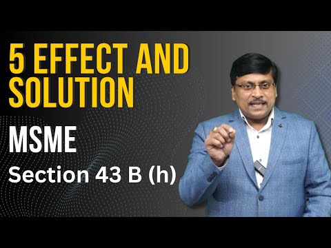 5 Effects and Solutions to MSME |  msme payment within 45 days | MSME new Rule 2024 |MSME | 43Bh |