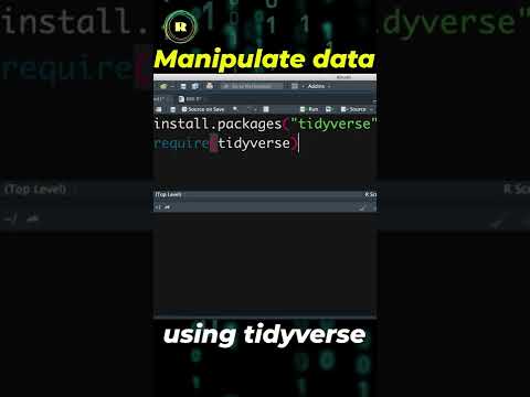 R programming for beginners. Manipulate data using the tidyverse: select, filter and mutate #short