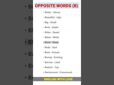 improve english vocabulary, opposite worlds in english #english #englishgrammar #learnenglish