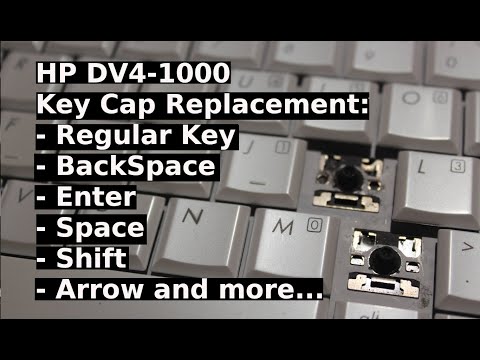 How to Repair KeyCap Key Cap HP DV4 1000 Keyboard Key Replacement Enter Shift Space