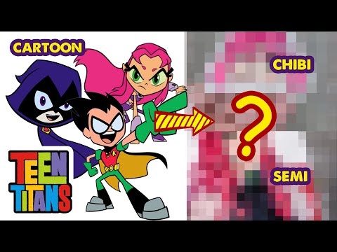 How TEEN TITANS Characters Become Japanese Idols | Draw by fan