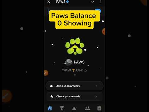 Paws Balance Zero Showing || Paws Airdrop New Update || Paws Airdrop Balance Zero Problem