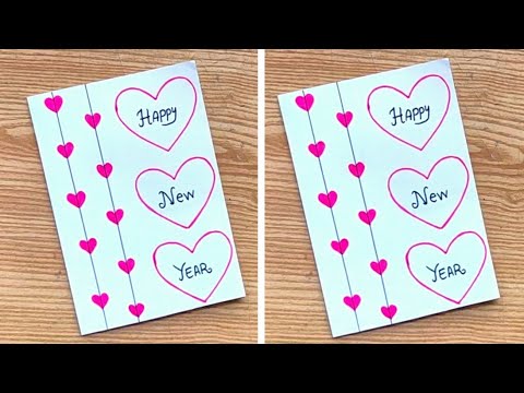 Easy DIY New Year 2025 Card Idea | New Year Card from White Paper | Happy New Year Card 2025