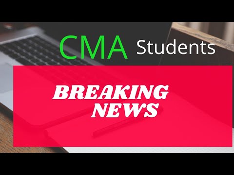 IMPORTANT ANNOUNCEMENT For Cma students | registration date for june 2021 ecam