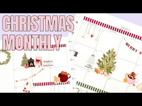 Christmas Monthly Plan With Me | Big Happy Planner Custom Spread for Beth!