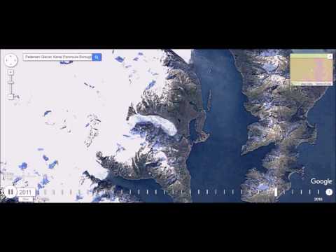 Pedersen Glacier, AK. Retreating - Time Lapse