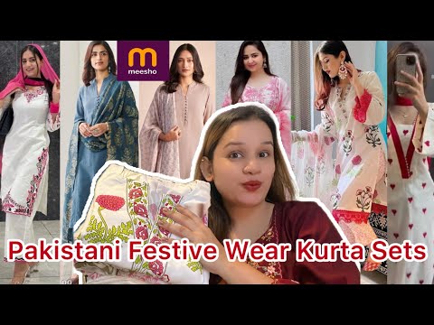 Meesho Affordable Kurta Sets|Pakistani Style Kurta Set Haul|Meesho Treanding 3 Piece Kurta Sets Haul