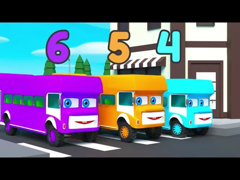 Ten Little Buses | Wheels on the Bus | London Bridge | Nursery Rhymes & Songs Collection Kids USA