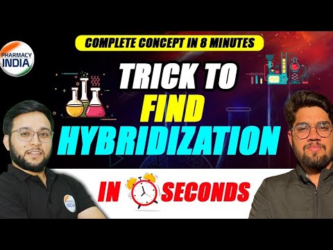 Hybridization Trick | Complete Concept In 8 Minutes | Imp. For Comp. Exams #organicchemistry #gpat