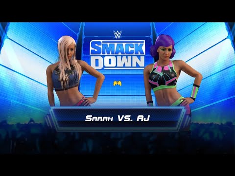 WWE 2K22 - AWA knockdown: Sarah vs AJ