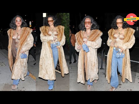 RIHANNA ALMOST SPILLS OUT OF HER SATIN CORSET WHEN HITTING HER FAVORITE HOT SPOT IN LOS ANGELES!!!