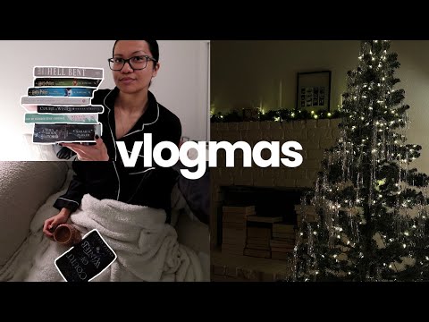 cozy holiday reading + december tbr 📚🎄 | vlogmas day 4