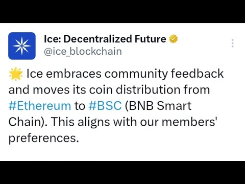 Ice  Network Update || Change your Address from ETH to BNB || Distribution Plan ||