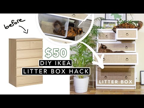 EASY DIY Ikea MALM HIDDEN LITTER BOX - @lonefox style