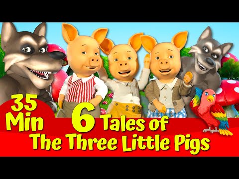 🔴Three Little Pigs and The Big Bad Wolf 🐷🐺|🔴 SIX Animated Fairytales for Kids💥