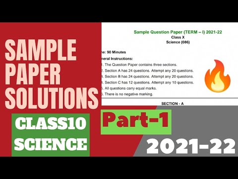 Class10 Science Sample Paper Solution | Cbse Term 1 Exams by Fraz Khan @KhanStudyPoint