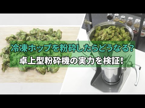 冷凍ホップを粉砕したらどうなる？卓上型粉砕機の実力を検証！