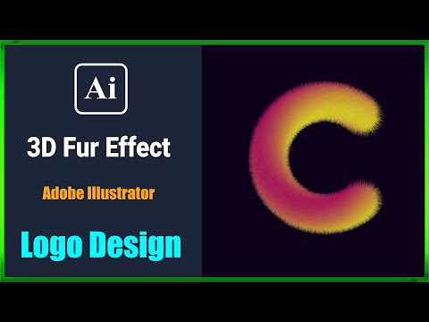 Create 3D Fur Effect in Adobe Illustrator | Letter C