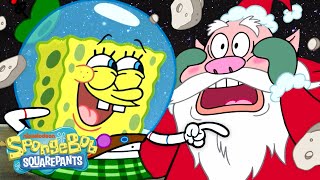 SpongeBob TRAPPED in Space... with Santa?! 🎅 | "Goons on the Moon" Full Scene | @SpongeBobOfficial