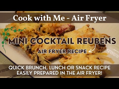 Mini Cocktail Reubens Recipe | Appetizer, Lunch or Snack! | Air Fryer Recipe