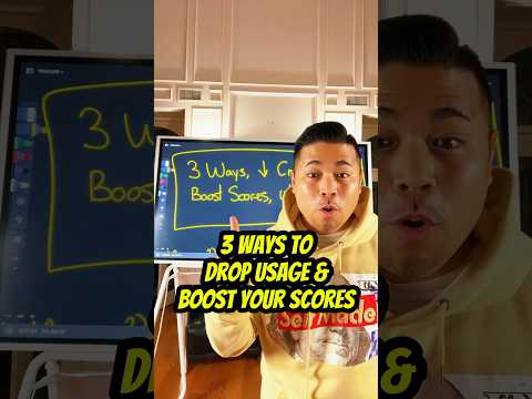 3 ways to Boost your credit scores by dropping credit usage #creditscoreboost #creditscores #shorts