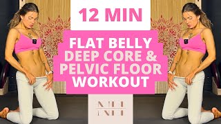 Do This 12 Min Deep Core & Pelvic Floor Workout 3x a week For FLAT TUMMY| No Repeat| No Equipment