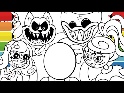 Poppy Playtime Coloring Pages | How to Color All New Bosses and Monsters  | NCS Music