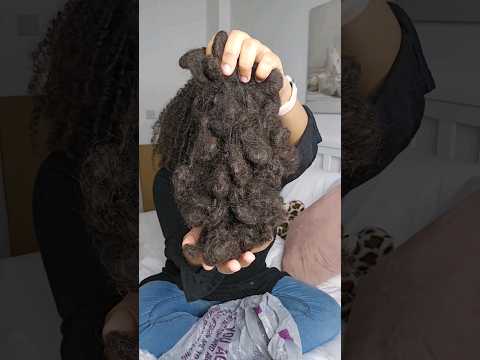 Here's what 1 years worth of hair shedding looks like #curlyhair  #hairshedding #curly #naturalhair