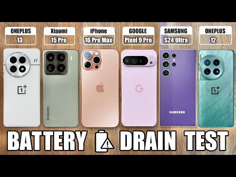 ONEPLUS 13 vs Xiaomi 15 Pro vs iPhone 16 Pro Max / Samsung S24 Ultra - BATTERY DRAIN TEST