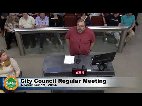 City Council Regular Meeting- 11/19/2024